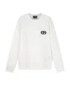 Emporio Armani Men's Logo Cotton Sweatshirt In White