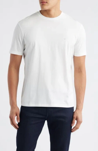 Emporio Armani Logo Embroidered Crewneck T-shirt In White