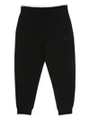 Emporio Armani Elastic Waistband Cotton Blend Sweatpants In Black