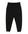 Emporio Armani Elastic Waistband Cotton Blend Sweatpants In Black