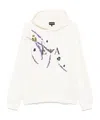 Emporio Armani Asv Jersey Hooded Sweatshirt With Floral Print And Embroidery