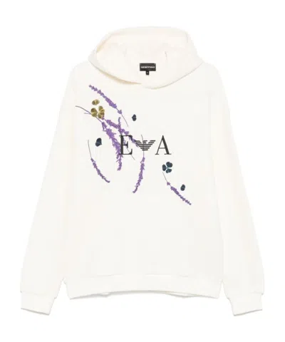 EMPORIO ARMANI LOGO-EMBROIDERED HOODIE