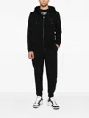 Emporio Armani Logo Cotton Hoodie With Hooded Design In Black