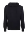 Emporio Armani Logo-embroidered Hoodie In Black