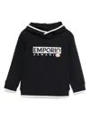 Emporio Armani Logo-embroidered Hoodie In Blue