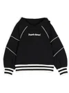 Emporio Armani Logo-embroidered Hoodie In Blue