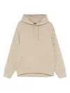Emporio Armani Logo-embroidered Hoodie In Brown