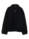 Emporio Armani Logo-embroidered Jacket In Black