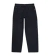 Emporio Armani Logo-embroidered Jeans In Black