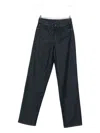 Emporio Armani Wide-leg Denim Jeans With Front And Back Pockets In Black