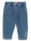 Emporio Armani Girls Blue Denim Jeans In Blue
