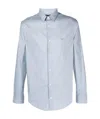 Emporio Armani Logo Cotton Shirt With Button Cuffs In White