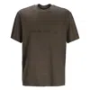 Emporio Armani Logo Embroidered Lyocell-blend T-shirt