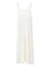 Emporio Armani Long Viscose Dress With Logo Trimming