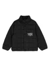 Emporio Armani Logo-embroidered Padded Jacket In Black