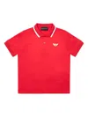 Emporio Armani Logo-embroidered Polo Shirt In Red