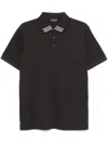 Emporio Armani Logo-embroidered Polo Shirt In Black