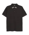 Emporio Armani Logo-embroidered Polo Shirt In Black