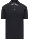 Emporio Armani Logo-embroidered Polo Shirt In Blue
