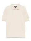 Emporio Armani Ribbed Cotton T-shirt In Neutrals