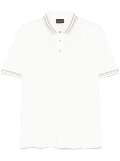 Emporio Armani Logo-embroidered Polo Shirt In White