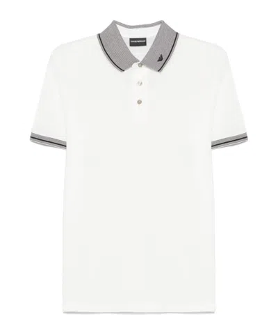 EMPORIO ARMANI EMPORIO ARMANI PIPED COLLAR PIQUÉ POLO SHIRT