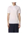 Emporio Armani Logo Embroidery Cotton Polo Shirt In White