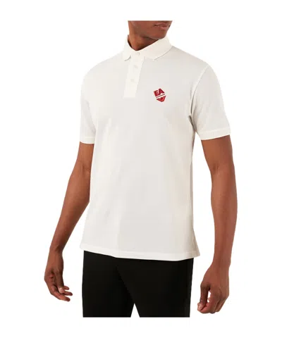 Emporio Armani Logo-embroidered Polo Shirt In White