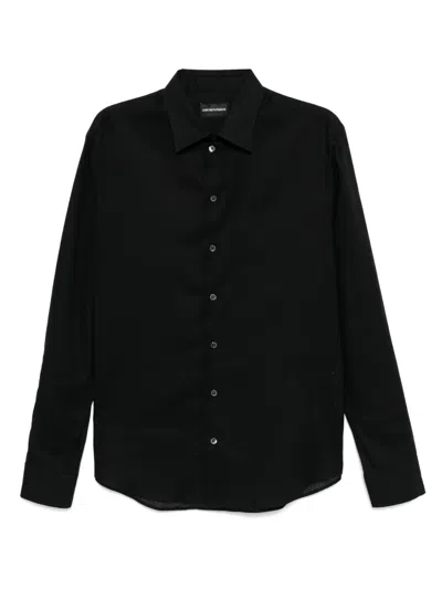 EMPORIO ARMANI LOGO-EMBROIDERED SHIRT