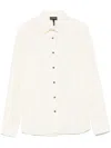 Emporio Armani Striped Shirt In Neutrals