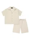 Emporio Armani Logo-embroidered Short Set