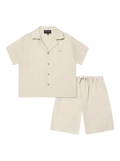 Emporio Armani Kids' Logo-embroidered Short Set