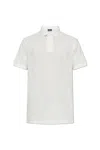 Emporio Armani Logo Embroidered Short-sleeved Polo Shirt In White