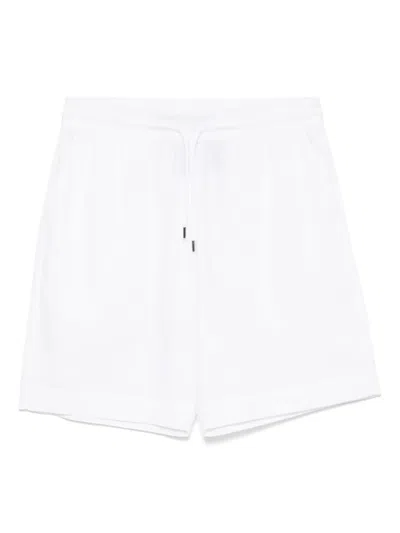 Emporio Armani Logo-embroidered Shorts In White
