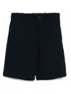 Emporio Armani Logo-embroidered Shorts In Blue