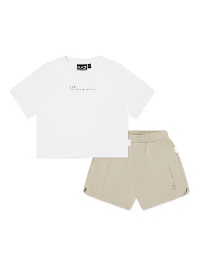 Emporio Armani Kids' Logo-embroidered Shorts Set