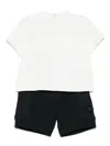 Emporio Armani Logo-embroidered Shorts Set In White