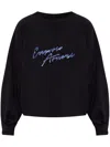 Emporio Armani Logo-embroidered Sweatshirt In Black