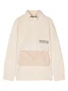 Emporio Armani Logo-embroidered Sweatshirt In Neutrals