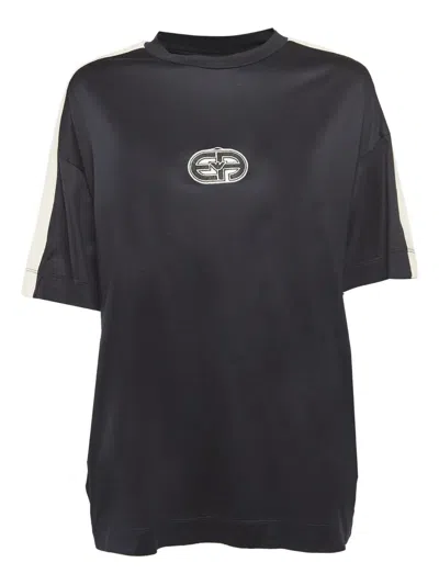 Pre-owned Emporio Armani Logo-embroidered T-shirt