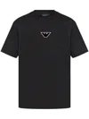 Emporio Armani Logo-embroidered T-shirt In Navy