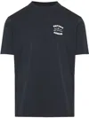 Emporio Armani Asv Jersey T-shirt With ‘let The Sea Set You Free' Embroidery In Blue