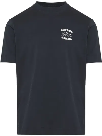 EMPORIO ARMANI LOGO-EMBROIDERED T-SHIRT