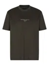 Emporio Armani Lyocell Blend Jersey T-shirt With 3d-effect Logo In Green