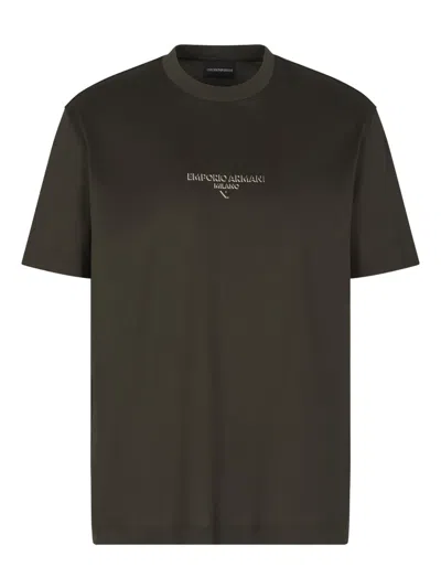 EMPORIO ARMANI LOGO-EMBROIDERED T-SHIRT