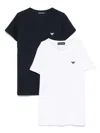 Emporio Armani Logo-embroidered Cotton T-shirt (set Of Two)