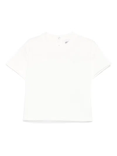 Emporio Armani Babies' Logo-embroidered T-shirt In White