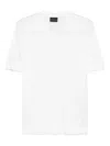 Emporio Armani White Logo Embroidery T-shirt In White