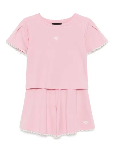 Emporio Armani Kids' Logo-embroidered Tracksuit Set