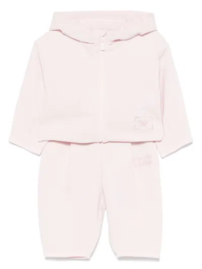 Emporio Armani Babies' Logo-embroidered Tracksuit Set In Pink